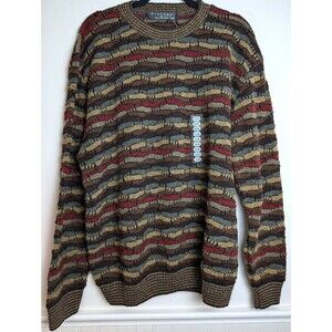 NWT Protege Collection Knit Sweater Coogi Style 3D USA Retro Men’s Size XXL